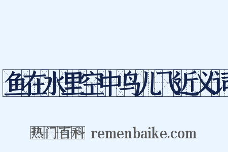 鱼在水里空中鸟儿飞近义词是什么意思的图片